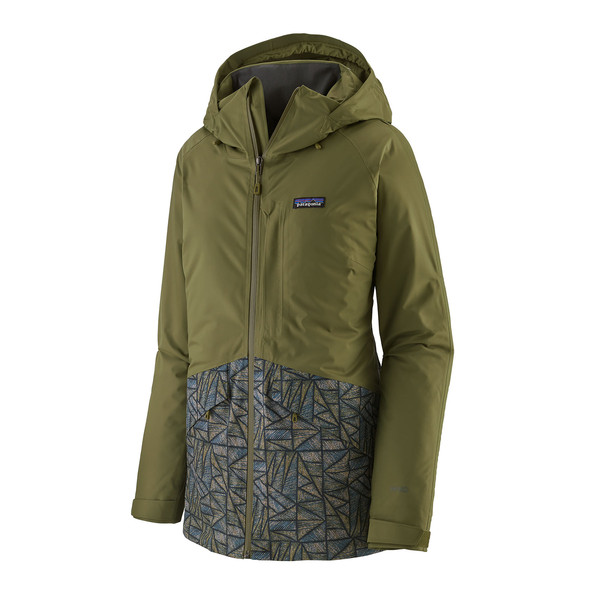 Patagonia W' S INSULATED SNOWBELLE JACKET Dam Skidjacka ICY GEO: PALO GREEN