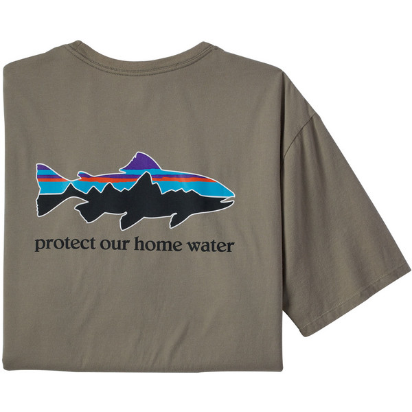  M' S HOME WATER TROUT ORGANIC T-SHIRT Herr - T-shirt