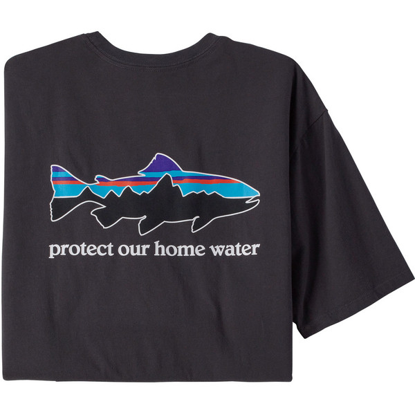 Patagonia M' S HOME WATER TROUT ORGANIC T-SHIRT Herr T-shirt INK BLACK