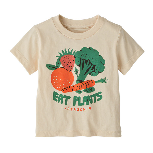 Patagonia BABY GRAPHIC T-SHIRT Barn T-shirt FARM SNACKS: UNDYED NATURAL