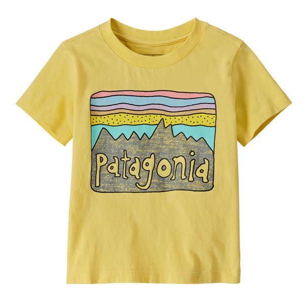 Patagonia BABY FITZ ROY SKIES T-SHIRT Barn T-shirt MILLED YELLOW