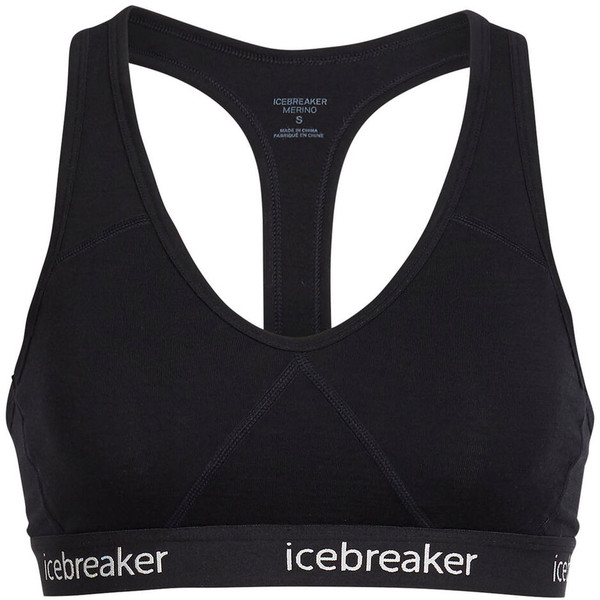 Icebreaker WOMEN MERINO SPRITE RACERBACK BRA Dam Sport-bh BLACK