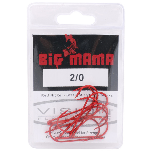  BIG MAMA HOOK RED 2/0