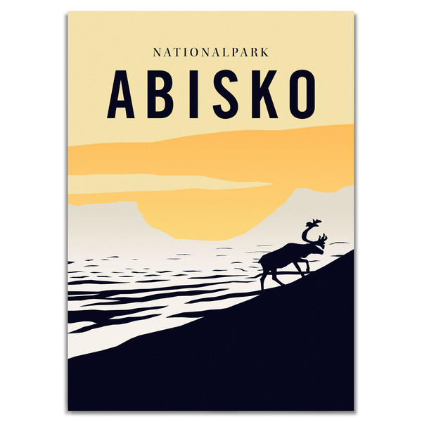 Naturkompaniet ABISKO NATIONALPARK POSTER Affisch NoColor