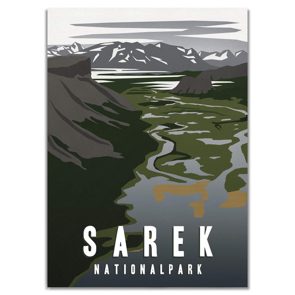 Naturkompaniet SAREK NATIONALPARK POSTER Affisch NoColor
