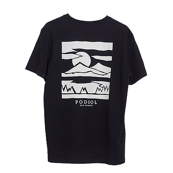 Podsol TAJGA LANDSCAPE Unisex T-shirt BLACK