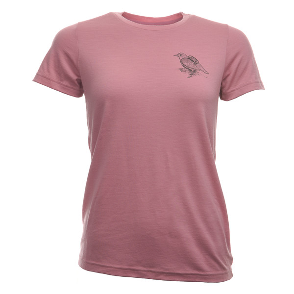 Devold BIRD WOMAN TEE Dam T-shirt FOXGLOVE