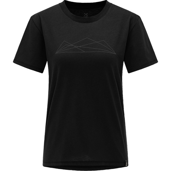 Haglöfs CAMP TEE WOMEN Dam T-shirt TRUE BLACK GRAPHIC
