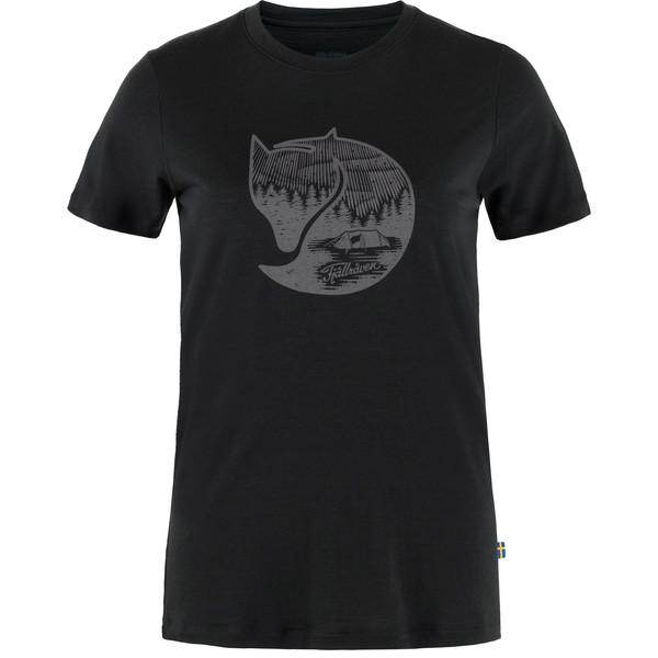 Fjällräven ABISKO WOOL FOX SS W Dam T-shirt BLACK-IRON GREY