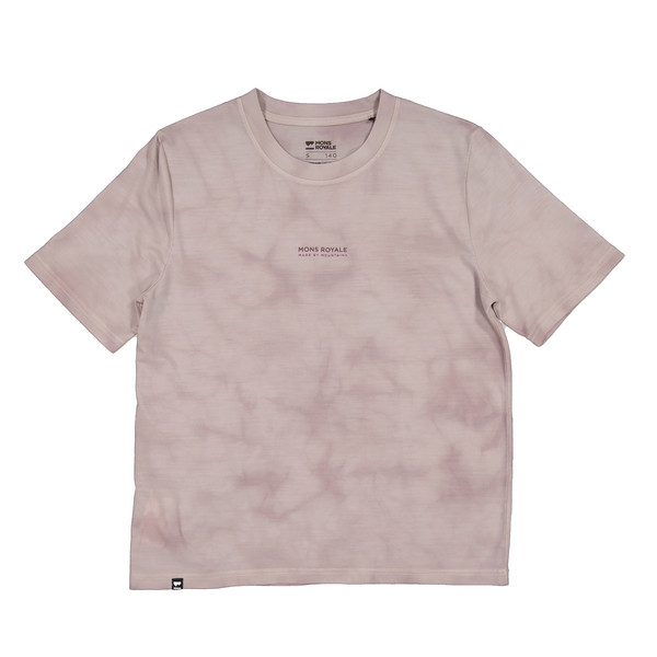Mons Royale ICON RELAXED TEE GARMENT DYED Dam T-shirt CLOUD TIE DYE