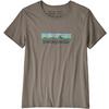  W' S PASTEL P-6 LOGO ORGANIC CREW T-SHIRT Dam - T-shirt - FEATHER GREY