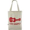  MARKET TOTE Unisex - LIVE SIMPLY GUITAR: BLEACHED S