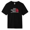  M S/S RUST 2 TEE Herr - T-shirt - TNF BLACK-BRILLIANT CORAL