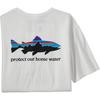  M' S HOME WATER TROUT ORGANIC T-SHIRT Herr - T-shirt - WHITE