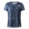  W PRINTED SUNRISER S/S SHIRT Dam - T-shirt - SHADY BLUE VALLEY TOPO PRINT