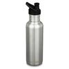 Klean Kanteen CLASSIC 800ML (W/SPORT CAP) Vattenflaska BRUSHED STAINLESS - BRUSHED STAINLESS