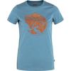 ARCTIC FOX PRINT T-SHIRT W Dam - T-shirt - DAWN BLUE-TERRACOTTA BROWN