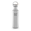  REFLECT 800ML (W/BAMBOO CAP) - Vattenflaska - BRUSHED STAINLESS
