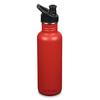 Klean Kanteen CLASSIC 800ML (W/SPORT CAP) Vattenflaska BRUSHED STAINLESS - TIGER LILY