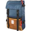  ROVER PACK - LEATHER Unisex - Laptopryggsäck - NAVY/BROWN LEATHER