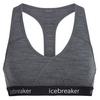 Icebreaker WOMEN MERINO SPRITE RACERBACK BRA Dam Sport-bh VIBRANT EARTH - GRITSTONE HTHR/BLACK